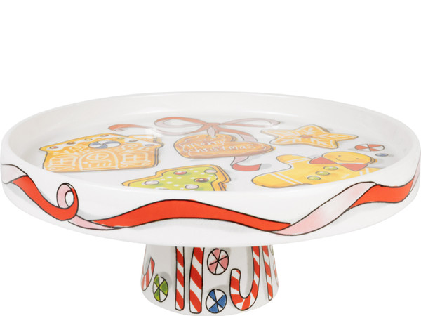 Taartplateau met rand 24cm Kerst